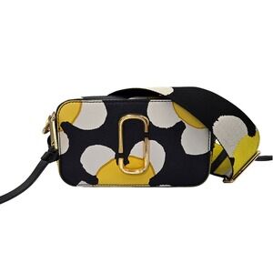 Marc‎ Jacobs Snapshot Camera Bag Polka Dot Yellow Black Gold Hardware Crossbody